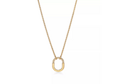 Happy Lock Pendant in Yellow Gold with Diamonds